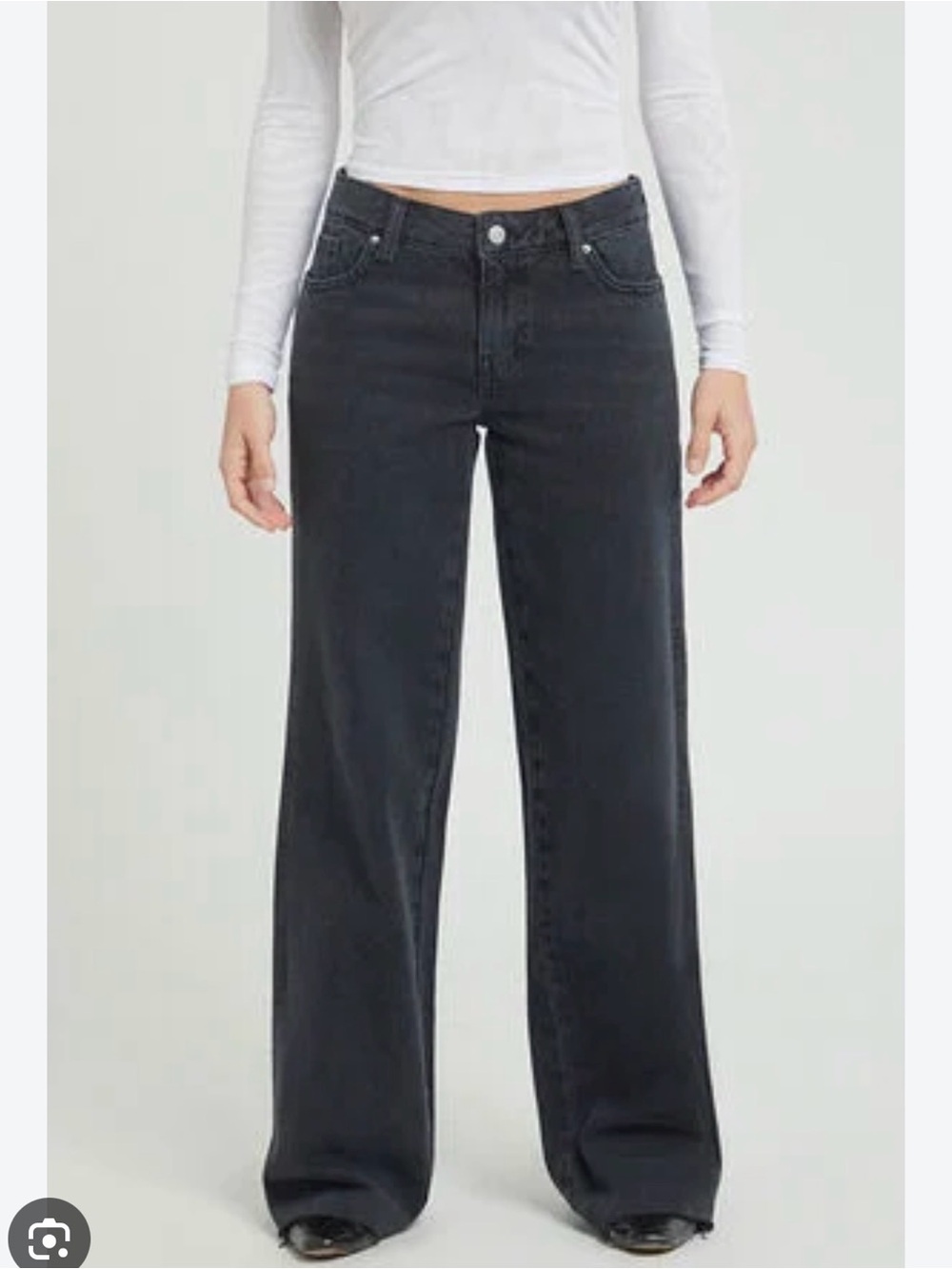 PacSun Black High-Rise Wide Leg Jeans size 22